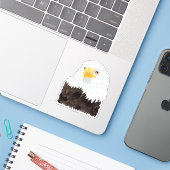 アメリカワシ シール (ノートパソコンとiPhone)