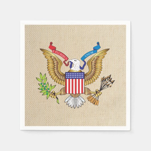 アメリカワシ スタンダードカクテルナプキン (正面)