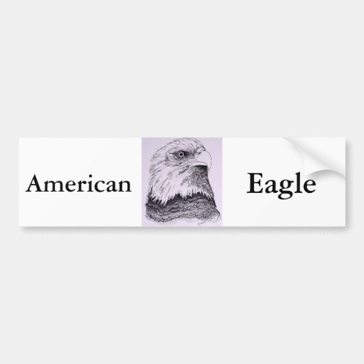 アメリカワシ バンパーステッカー (正面)