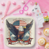 アメリカワシ ペーパープレート (パーティー)