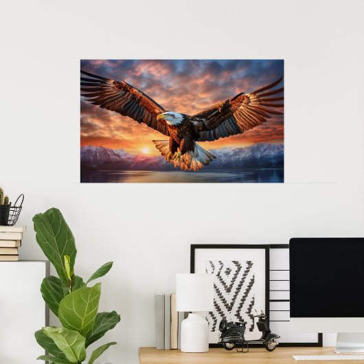 アメリカワシ ポスター (ホームオフィス)