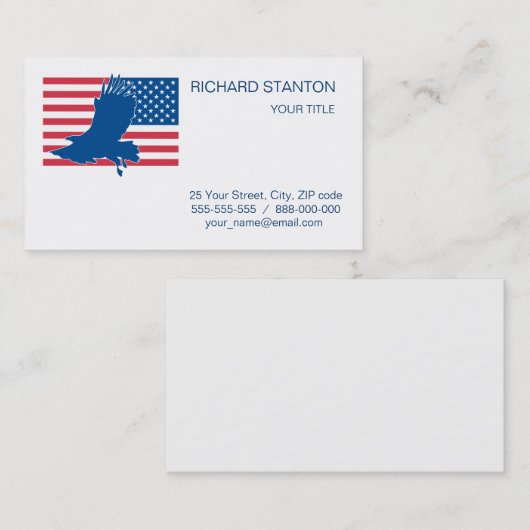 アメリカワシ 名刺 (正面/裏面)