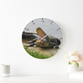 アメリカワニ ラージ壁時計 (ホーム)