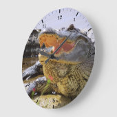 アメリカワニ ラージ壁時計 (傾斜)