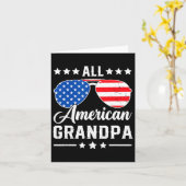 アメリカンおじいちゃん 4th オブ ジュライ 愛国的なアメリカ マット カード (黄色い花)