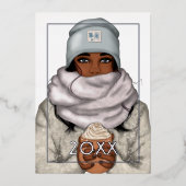 アメリカンなクリスマスをコージーに演出 箔シーズンカード (正面)