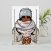 アメリカンなクリスマスをコージーに演出 箔シーズンカード (立ち正面)