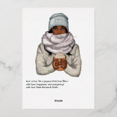 アメリカンなクリスマスをコージーに演出 箔シーズンカード (裏面)