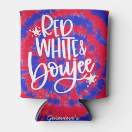 アメリカンなスタイルの赤白 誕生日パーティー タイダイ バチェロレッテ 缶クーラー