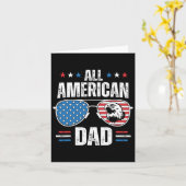アメリカンなパパの4日7月・父の日サングラス カード (黄色い花)