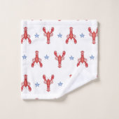 アメリカンなプレッピーな海辺のロブスター小屋 バスタオルセット (ウォッシュタオル)