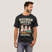 アメリカンなレトロな雰囲気のウィグワムモーテル 70年代 Tシャツ (正面フル)