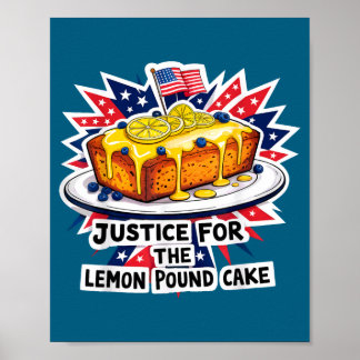 アメリカンなレモンパウンドケーキのための面白い正義 ポスター