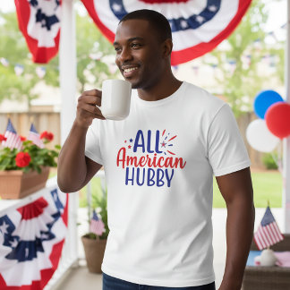 アメリカンな夫の独立記念日Tシャツ Tシャツ