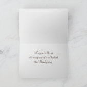 アメリカンな感謝祭のヴィンテージイラスト:車でお出かけするニワトリたち カード (内部)