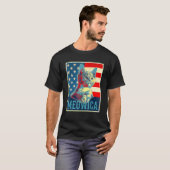 アメリカンな猫 7月4日 メリケン猫 Tシャツ (正面フル)