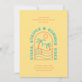 アメリカンな雰囲気満載の7月4日BBQパーティー 招待状 (正面)