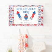 アメリカンな7月4日BBQ 横断幕 (インサイチュ)