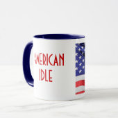アメリカンアイドル マグカップ 米国国旗付き (正面左)
