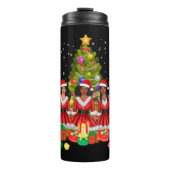 アメリカンアフリカンクリスマスサンタクロース黒人女性 タンブラー (正面)