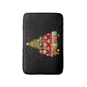 アメリカンアフリカンクリスマスサンタクロース黒人女性 バスマット (正面縦)