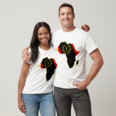アメリカンアフリカ伝統国旗アメリカンブラックエリ Tシャツ (ユニセックス)