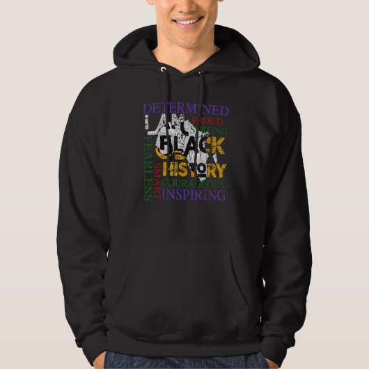 アメリカンアフロセントリックBlack i Am black history Mon パーカ (正面)