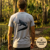 アメリカンアリゲーター "またね" 面白い トライブレンドＴシャツ