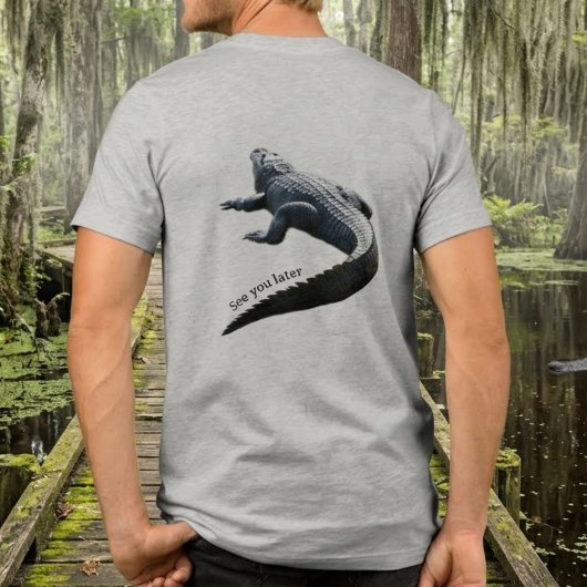 アメリカンアリゲーター "またね" 面白い トライブレンドＴシャツ