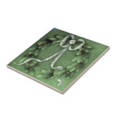 アメリカンアンコースティックグリーンリースフェイクレリーフ、 浮き彫りレプロ タイル (側面)