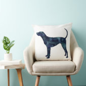 アメリカンイングリッシュコンハウンドブラックシルエット クッション (椅子)