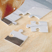 アメリカンイングリッシュフォックスハウンドウィンタークリスマスジョイ ジグソーパズル (側面)