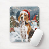 アメリカンイングリッシュフォックスハウンドウィンタークリスマスジョイ マウスパッド (マウス)
