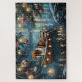 アメリカンイングリッシュフォックスハウンドクリスマスフェスティバル航海 ジグソーパズル (縦)