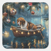 アメリカンイングリッシュフォックスハウンドクリスマスフェスティバル航海 スクエアシール (正面)