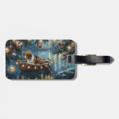 アメリカンイングリッシュフォックスハウンドクリスマスフェスティバル航海 ラゲッジタグ (裏面横)