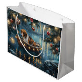 アメリカンイングリッシュフォックスハウンドクリスマスフェスティバル航海 ラージペーパーバッグ (裏面アングル)