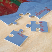 アメリカンイングリッシュフォックスハウンドクリスマスフェスティバル雪 ジグソーパズル (側面)