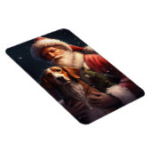 アメリカンイングリッシュフォックスハウンドサンタクロースのクリスマス マグネット (右側)