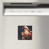 アメリカンイングリッシュフォックスハウンドサンタクロースのクリスマス マグネット (インサイチュ (食洗機))