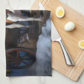 アメリカンイングリッシュフォックスハウンドスノーウィースライクリスマス キッチンタオル (四つ折り)