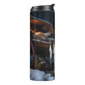 アメリカンイングリッシュフォックスハウンドスノーウィースライクリスマス タンブラー (回転左)