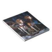 アメリカンイングリッシュフォックスハウンドスノーウィースライクリスマス ノートパッド (アングル)