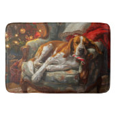 アメリカンイングリッシュフォックスハウンドドッグクリスマスフェスティバル バスマット (正面)