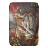 アメリカンイングリッシュフォックスハウンドドッグクリスマスフェスティバル バスマット (正面縦)