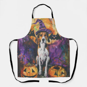 アメリカンイングリッシュフォックスハウンドハロウィーンパンプキン エプロン