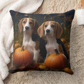アメリカンイングリッシュフォックスハウンドパピー秋の喜び クッション (ブランケット)