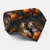 アメリカンイングリッシュフォックスハウンドパピー秋の喜び ネクタイ (ロール)