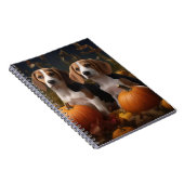 アメリカンイングリッシュフォックスハウンドパピー秋の喜び ノートブック (右側)