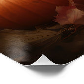 アメリカンイングリッシュフォックスハウンドパピー秋の喜び ポスター (コーナー)